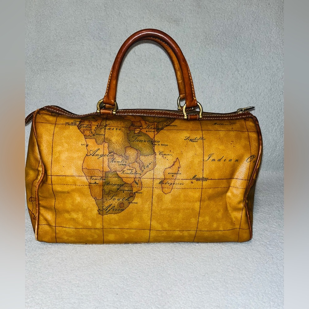 Alviero Martini World Map  Boston Bag - Picture 3 of 14